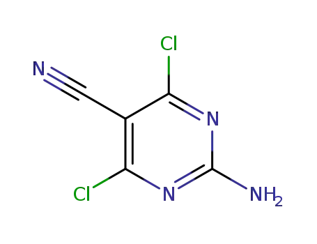 Molecular Structure of 1277179-33-5 (2-amino-4,6-dichloropyrimidine-5-carbonitrile)