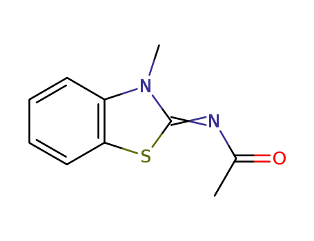 Molecular Structure of 57361-44-1 (<i>N</i>-(3-methyl-3<i>H</i>-benzothiazol-2-ylidene)-acetamide)