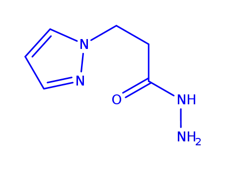 Molecular Structure of 1177300-40-1 (3-(1H-pyrazol-1-yl)propanohydrazide(SALTDATA: FREE))