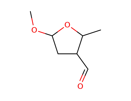 Molecular Structure of 126810-41-1 (3-Furancarboxaldehyde, tetrahydro-5-methoxy-2-methyl- (9CI))