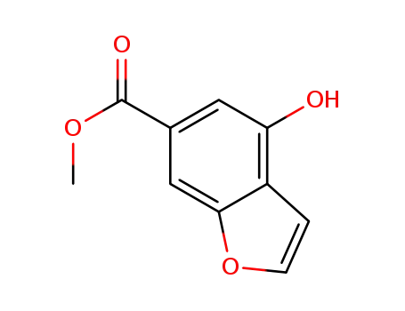 Molecular Structure of 1279218-51-7 (Methyl 4-hydroxy-1-benzofuran-6-carboxylate)