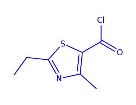 Molecular Structure of 126889-04-1 (5-Thiazolecarbonylchloride,2-ethyl-4-methyl-(9CI))