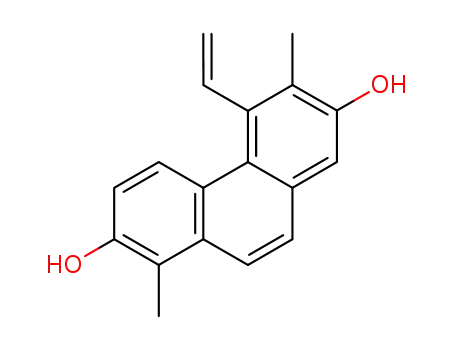 Molecular Structure of 117824-04-1 (2,7-Phenanthrenediol,5-ethenyl-1,6-dimethyl-)