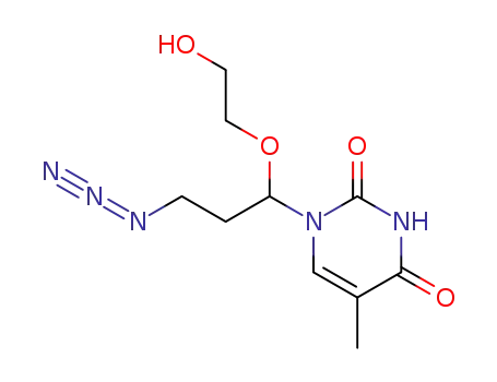 Molecular Structure of 117068-45-8 (1-(1-(2-hydroxyethoxy)-3-azidopropyl)thymine)