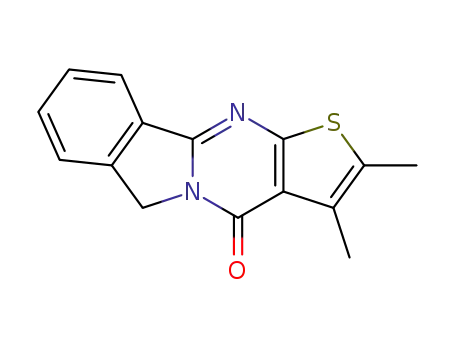 Molecular Structure of 117481-12-6 (2,3-dimethylthieno[2',3':4,5]pyrimido[2,1-a]isoindol-4(6H)-one)