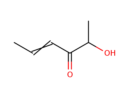 Molecular Structure of 127229-40-7 (4-Hexen-3-one, 2-hydroxy- (9CI))