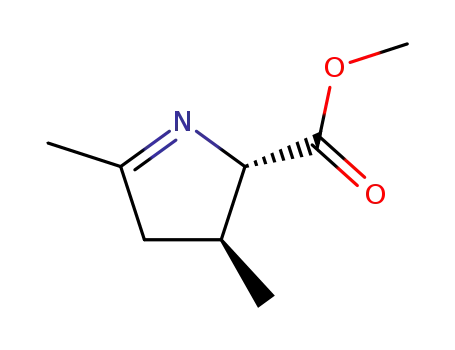 Molecular Structure of 127687-43-8 (2H-Pyrrole-2-carboxylicacid,3,4-dihydro-3,5-dimethyl-,methylester,trans-(9CI))