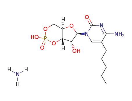Molecular Structure of 117309-92-9 (4-amino-1-[(6R,7R)-2,7-dihydroxy-2-oxidotetrahydro-4H-furo[3,2-d][1,3,2]dioxaphosphinin-6-yl]-5-pentylpyrimidin-2(1H)-one)