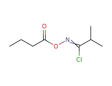 Molecular Structure of 126794-89-6 ((1Z)-N-(butanoyloxy)-2-methylpropanimidoyl chloride)