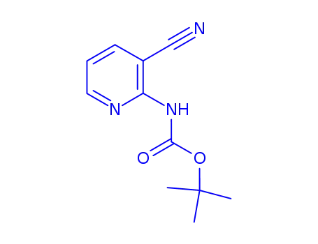 Molecular Structure of 116799-19-0 (Carbamic acid, (3-cyano-2-pyridinyl)-, 1,1-dimethylethyl ester (9CI))