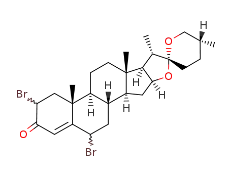 Molecular Structure of 117572-30-2 (2,6-dibromospirost-4-ene-3-one)