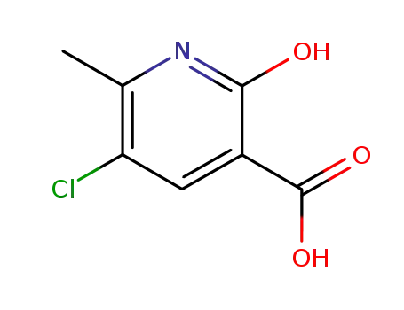 Molecular Structure of 117449-75-9 (5-Chloro-2-hydroxy-6-methylpyridine-3-carboxylic acid)