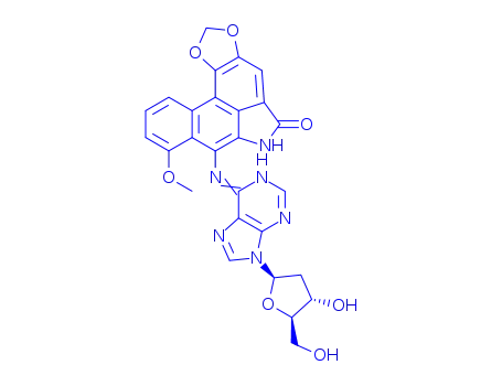 Molecular Structure of 127191-86-0 (7-(deoxyadenosin-N(6)-yl)aristolactam I)