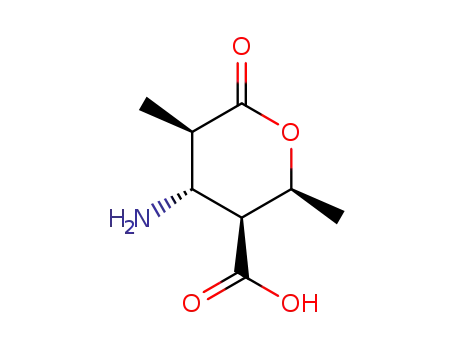 Molecular Structure of 116501-96-3 (2H-Pyran-3-carboxylicacid,4-aminotetrahydro-2,5-dimethyl-6-oxo-,[2R-)