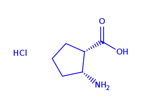 Molecular Structure of 359849-58-4 ((1S,2S)-(-)-2-Amino-1-cyclopentanecarboxylic acid hydrochloride)