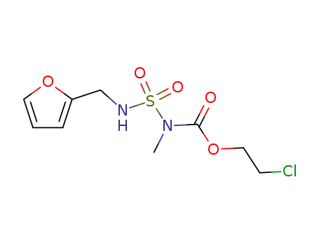 Molecular Structure of 116943-74-9 (2-chloroethyl [(furan-2-ylmethyl)sulfamoyl]methylcarbamate)
