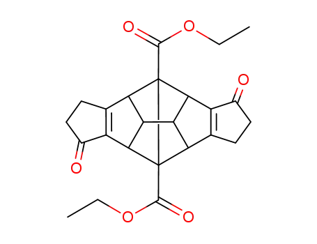 Molecular Structure of 117653-00-6 (diethyl 1,2,3,3b,4a,5,6,7,8,8a,8b,9-dodecahydro-1,5-dioxo-4,8,9-metheno-4H-cyclopenta(1,2-a:4,3-a')dipentalene-4,10-dicarboxylate)