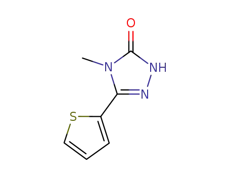 Molecular Structure of 117258-29-4 (4-methyl-5-thiophen-2-yl-2,4-dihydro-3H-1,2,4-triazol-3-one)