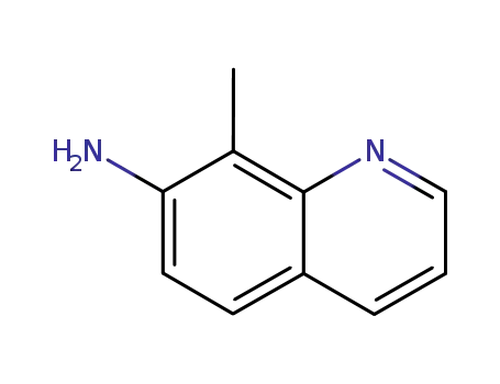 Molecular Structure of 116632-62-3 (7-Quinolinamine,8-methyl-(9CI))