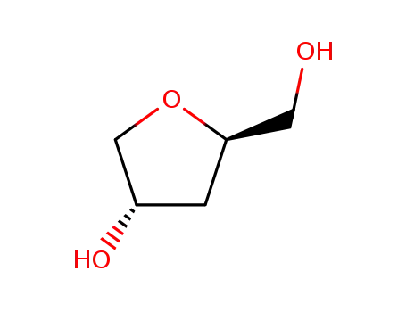 Molecular Structure of 204509-32-0 ((3S,5R)-5-(hydroxyMethyl)tetrahydrofuran-3-ol)