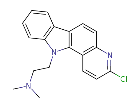 Molecular Structure of 127040-51-1 (2-(3-chloro-11H-pyrido[3,2-a]carbazol-11-yl)-N,N-dimethylethanamine)