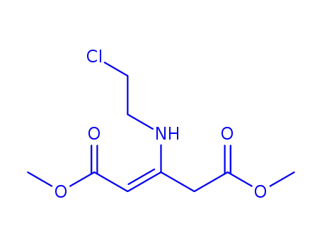 Molecular Structure of 117422-23-8 (dimethyl 3-(2-chloroethylamino)pent-2-enedioate)