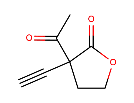 Molecular Structure of 127783-39-5 (2(3H)-Furanone, 3-acetyl-3-ethynyldihydro- (9CI))