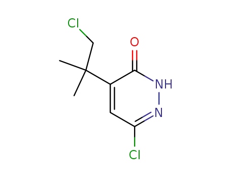 Molecular Structure of 117144-78-2 (6-chloro-4-(1-chloro-2-methylpropan-2-yl)pyridazin-3(2H)-one)