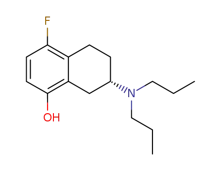 Molecular Structure of 127126-21-0 ((7S)-7-(dipropylamino)-4-fluoro-5,6,7,8-tetrahydronaphthalen-1-ol)