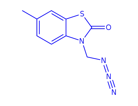 Molecular Structure of 116757-17-6 (2(3H)-Benzothiazolone,  3-(azidomethyl)-6-methyl-)