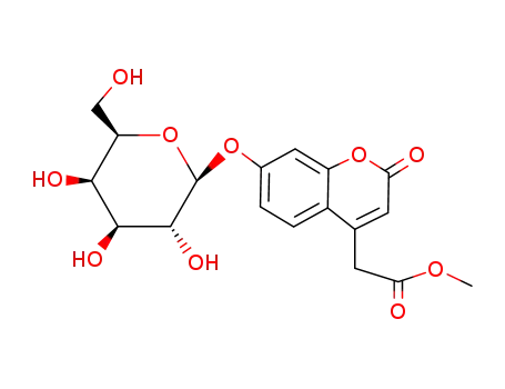 Molecular Structure of 127615-75-2 (7-beta-galactopyranosyl-oxycoumarin-4-acetic acid methyl ester)