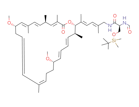 3-(<i>tert</i>-butyl-dimethyl-silanyloxy)-<i>N</i>-[5-(8,16-dimethoxy-3,12,18,21,23-pentamethyl-24-oxo-oxacyclotetracosa-4,6,11,13,17,19,22-heptaen-2-yl)-2-methyl-hexa-2,4-dienyl]-2-formylamino-propionamide