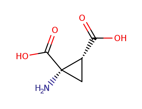 Molecular Structure of 132245-71-7 (1,2-Cyclopropanedicarboxylicacid,1-amino-,cis-(9CI))