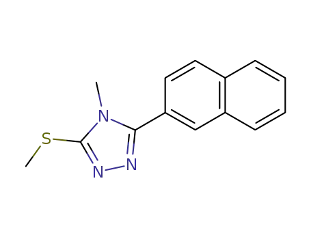 Molecular Structure of 116850-52-3 (4-methyl-3-(methylsulfanyl)-5-naphthalen-2-yl-4H-1,2,4-triazole)