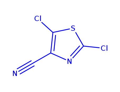 Molecular Structure of 127426-26-0 (2,5-Dichlorothiazole-4-carbonitrile)