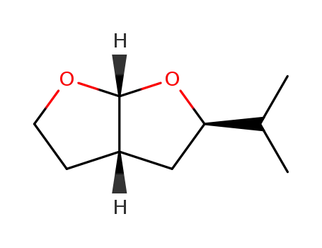 Molecular Structure of 117707-20-7 (Furo[2,3-b]furan, hexahydro-2-(1-methylethyl)-, (2alpha,3aba,6aba)- (9CI))