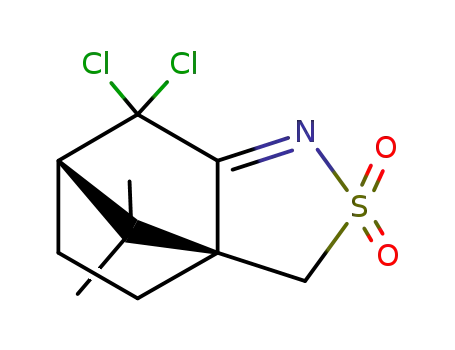 Molecular Structure of 127184-04-7 ((3aS,6S)-7,7-Dichloro-4,5,6,7-tetrahydro-8,8-diMethyl-3H-3a,6-Methano-2,1-benzisothiazole 2,2-Dioxide)