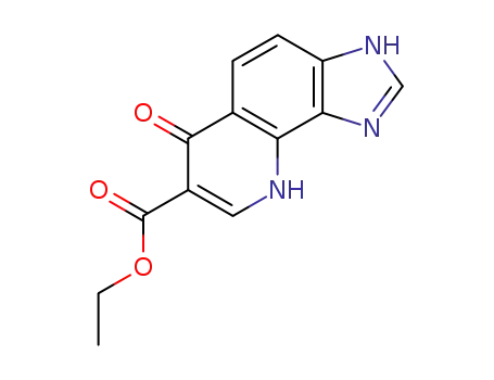 Molecular Structure of 116962-14-2 (6-Oxo-6,9-dihydro-3H-imidazo[4,5-h]quinoline-7-carboxylic acid ethyl ester)