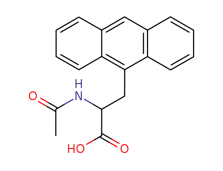 Molecular Structure of 82317-69-9 (N-acetyl-DL-9-anthranylalanine)