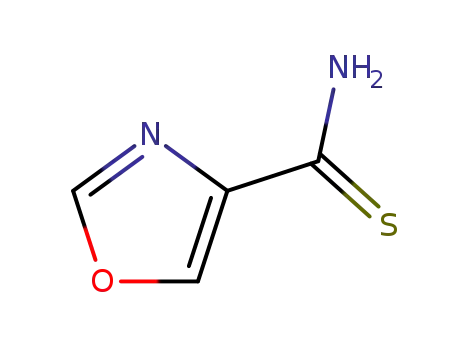 Molecular Structure of 118802-31-6 (OXAZOLE-4-CARBOTHIOIC ACID AMIDE)