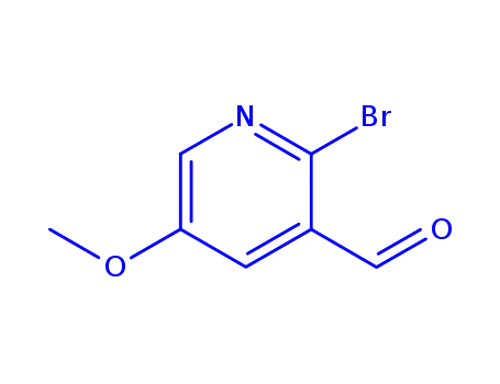 Molecular Structure of 1289177-58-7 (2-bromo-5-methoxypyridine-3-carbaldehyde)