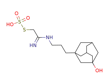 Molecular Structure of 128487-68-3 (S-[(2Z)-2-amino-2-{[3-(3-hydroxytricyclo[3.3.1.1~3,7~]dec-1-yl)propyl]imino}ethyl] hydrogen thiosulfate)