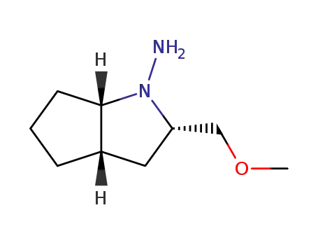 Molecular Structure of 128495-97-6 (Cyclopenta[b]pyrrol-1(2H)-amine, hexahydro-2-(methoxymethyl)-, (2S,3aS,6aS)- (9CI))