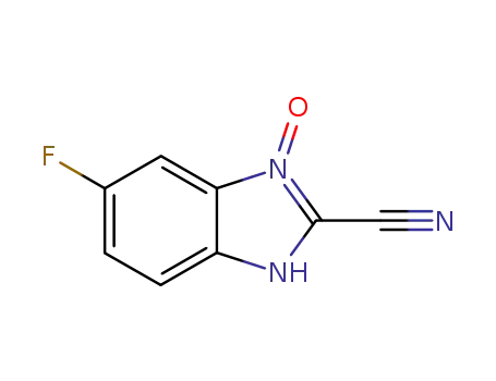 Molecular Structure of 118807-63-9 (1H-Benzimidazole-2-carbonitrile,5-fluoro-,3-oxide(9CI))