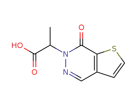 Thieno[2,3-d]pyridazine-6(7H)-acetic  acid,  -alpha--methyl-7-oxo-