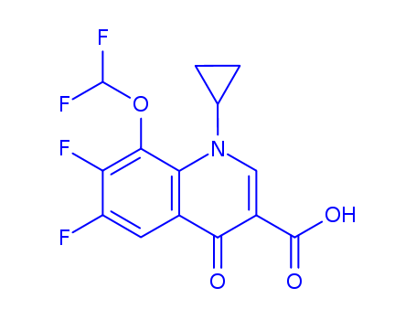 3-Quinolinecarboxylic acid,
1-cyclopropyl-8-(difluoromethoxy)-6,7-difluoro-1,4-dihydro-4-oxo-