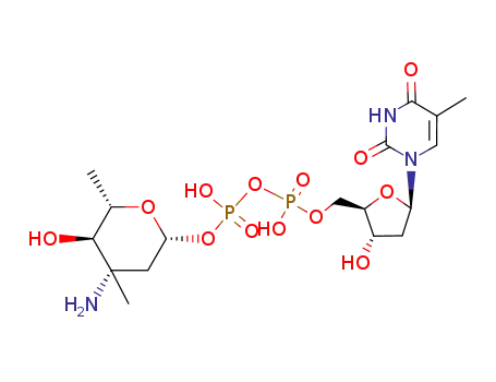 thymidine 5'-(3-amino-2,3,6-trideoxy-3C-methyl-β-L-arabino-hexopyranosyl diphosphate)