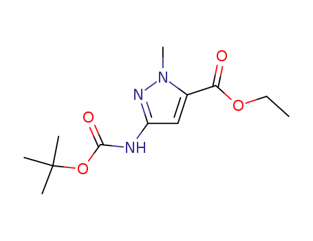 ethyl 3-tert-butyloxycarbonylamino-1-methylpyrazole-5-carboxylate