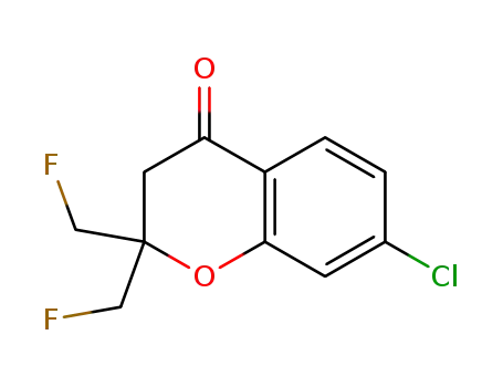 Molecular Structure of 1221443-95-3 (7-chloro-2,2-bis(fluoromethyl)-chroman-4-one)