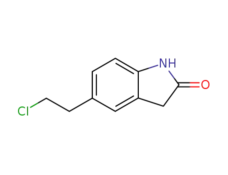 Molecular Structure of 118306-76-6 (5-(2-Chloroethyl)Oxindole)
